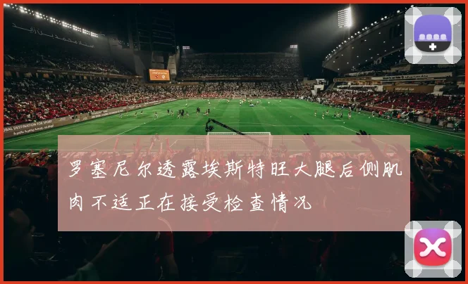 罗塞尼尔透露埃斯特旺大腿后侧肌肉不适正在接受检查情况